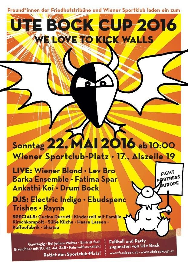 Flyer zum Ute Bock Cup 2016
